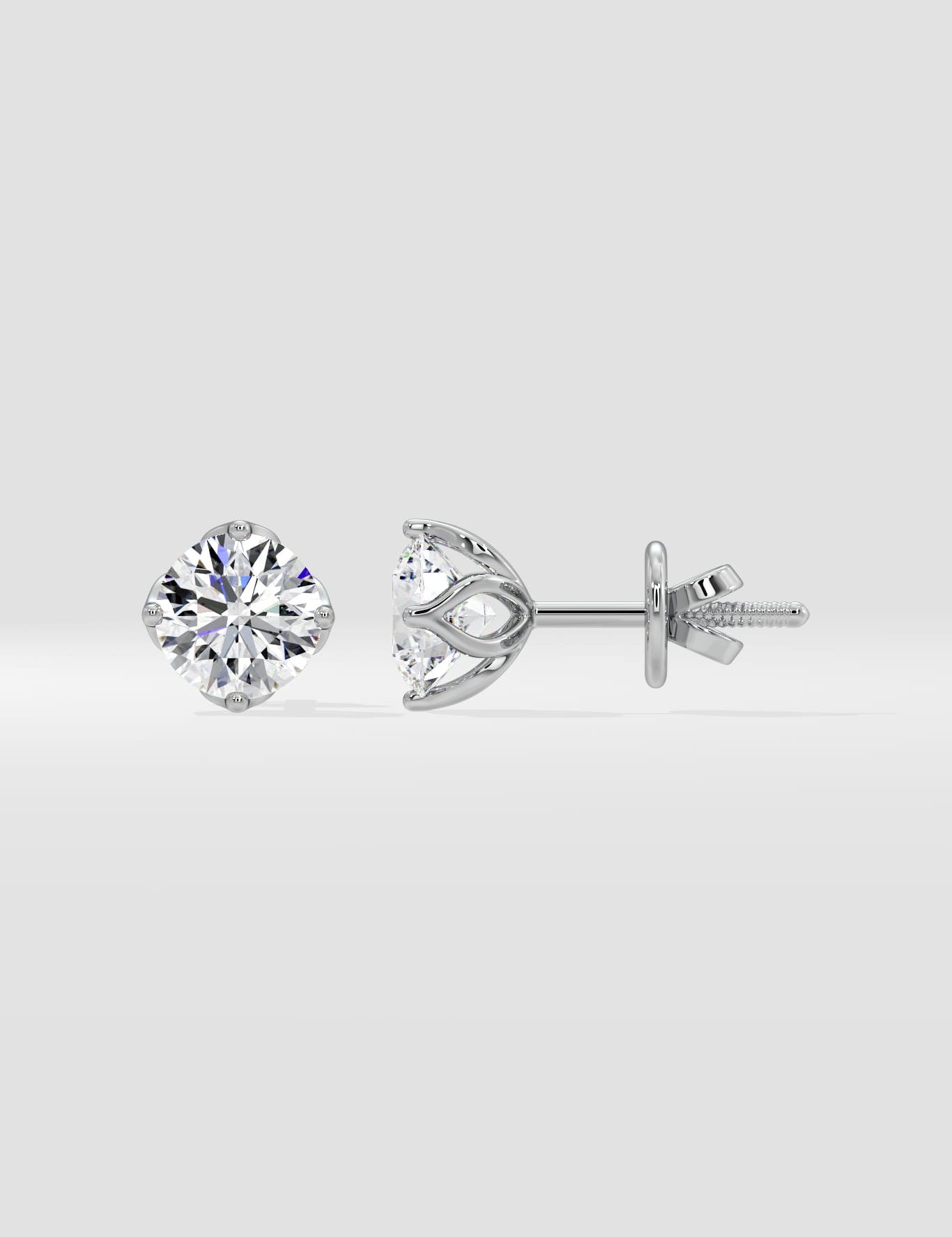 1 ct Solitaire Studs - House of Quadri