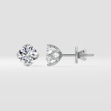 2 Ct Lotus Solitaire Studs