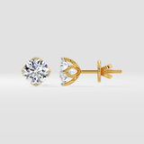 2 Ct Lotus Solitaire Studs