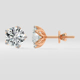 6 Ct Lotus Solitaire Studs