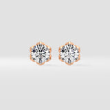 2 Ct Petunia Solitaire Studs
