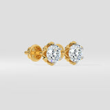 2 Ct Petunia Solitaire Studs