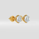 2 Ct Petunia Solitaire Studs