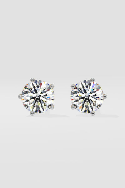 6 ct Solitaire Studs