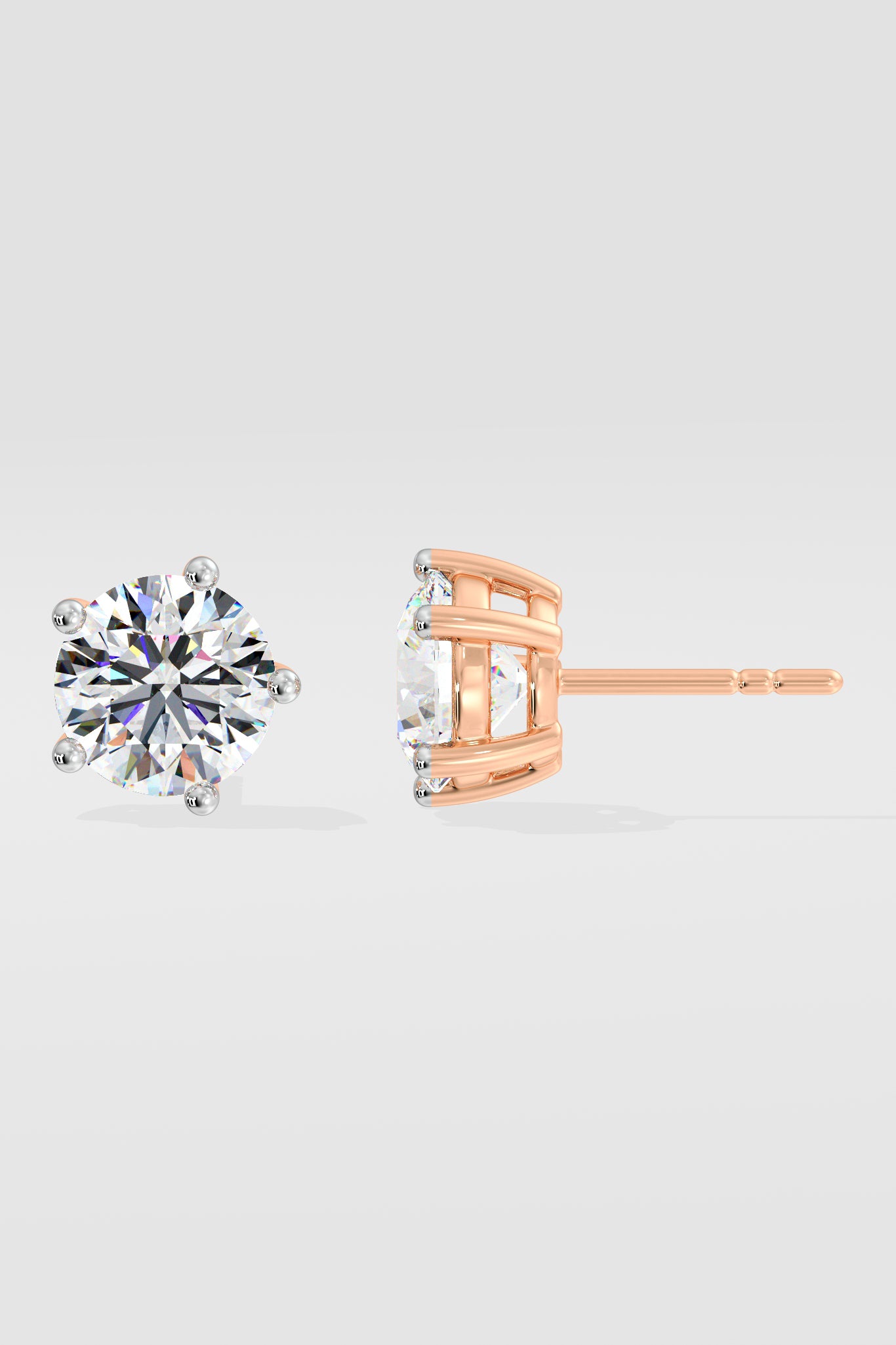 2 ct Solitaire Studs