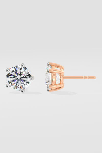 2 ct Solitaire Studs