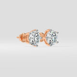2 Ct Classic Solitaire Studs