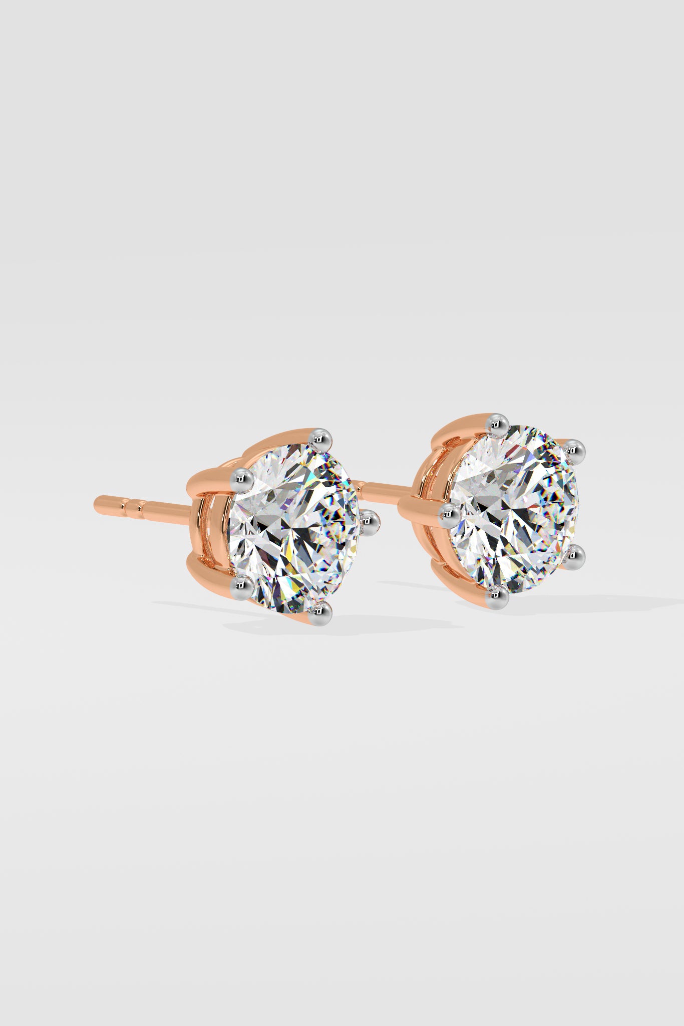 2 ct Solitaire Studs