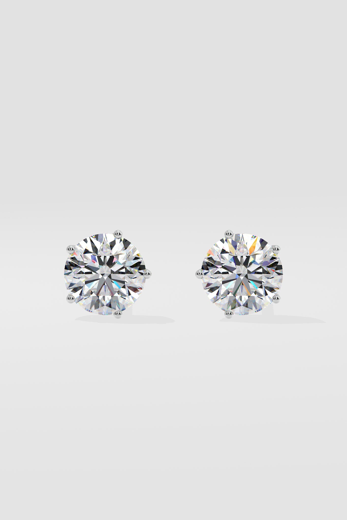 4 ct Solitaire Studs