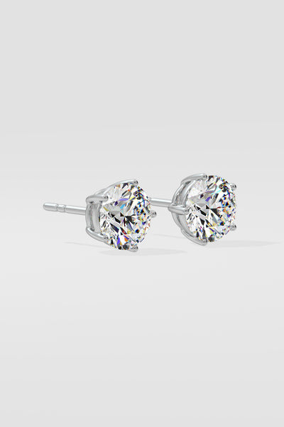 4 ct Solitaire Studs