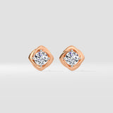 Rosé Solitaire Earrings