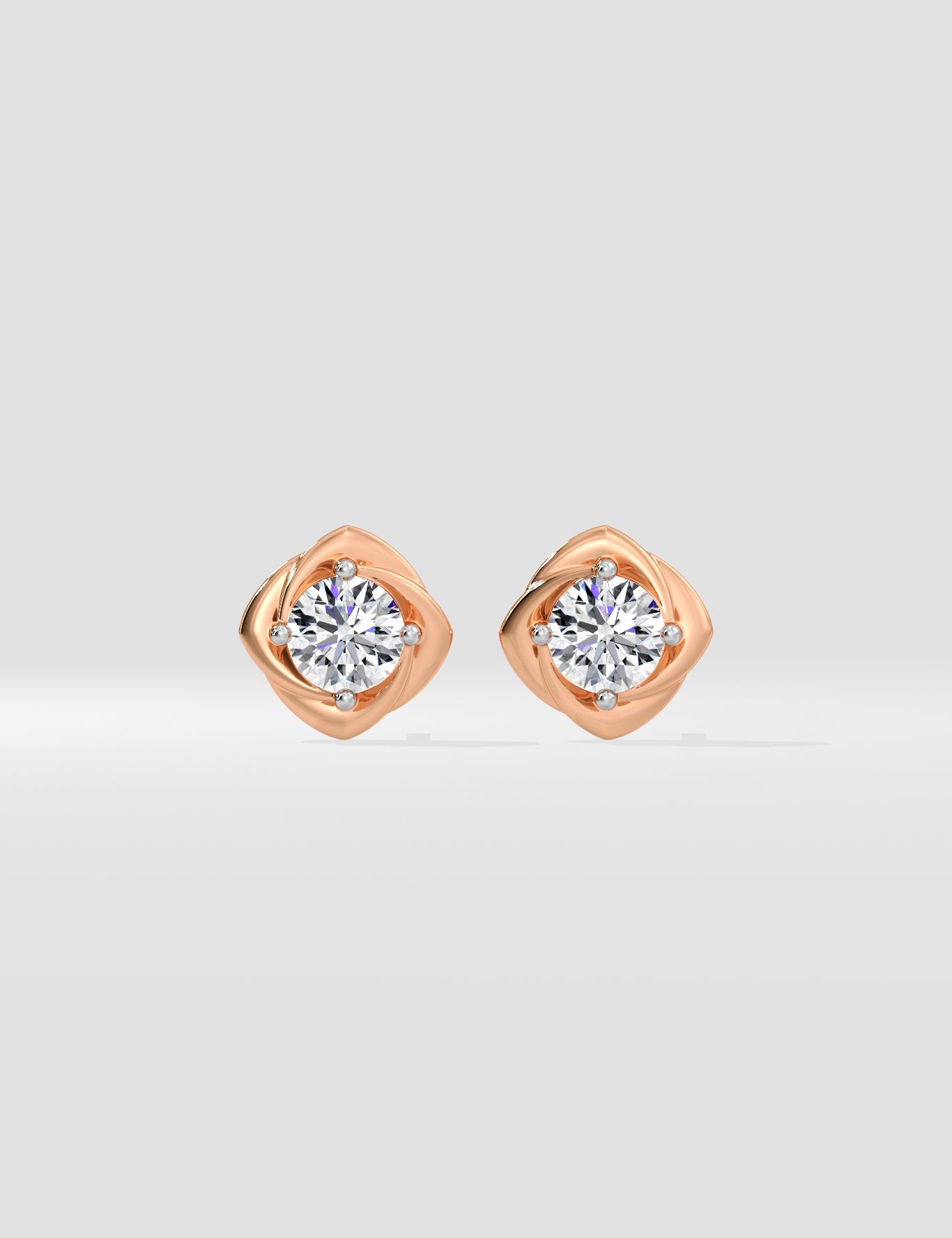 Rosé Solitaire Earrings