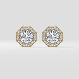 1.5 ct Octa Halo Earrings