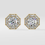 1.5 ct Octa Halo Earrings