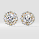 2 Ct Twin Halo Earrings - House of Quadri