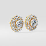 2 Ct Twin Halo Earrings