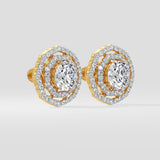 2 Ct Twin Halo Earrings - House of Quadri