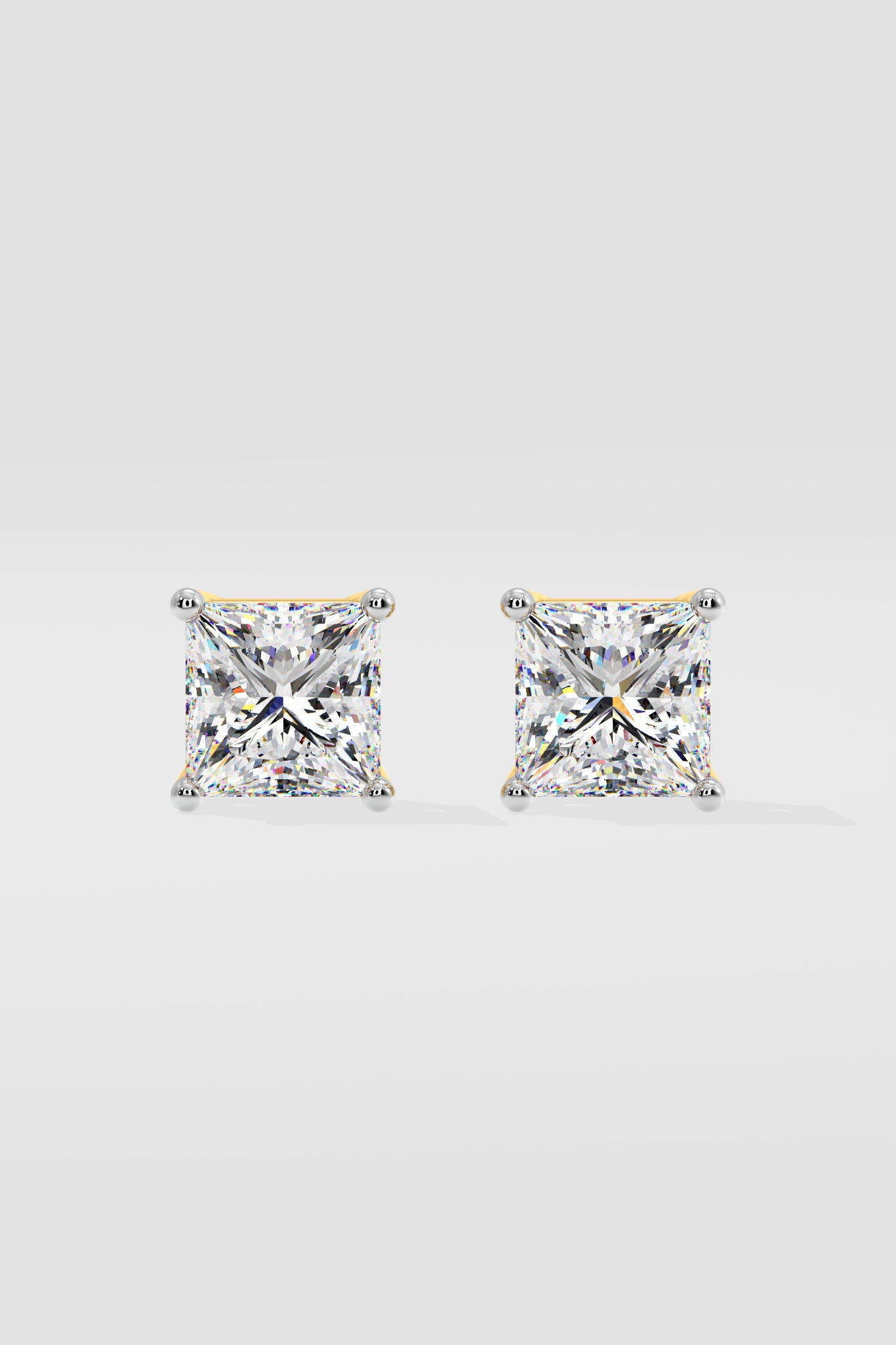 3 ct Princess Studs