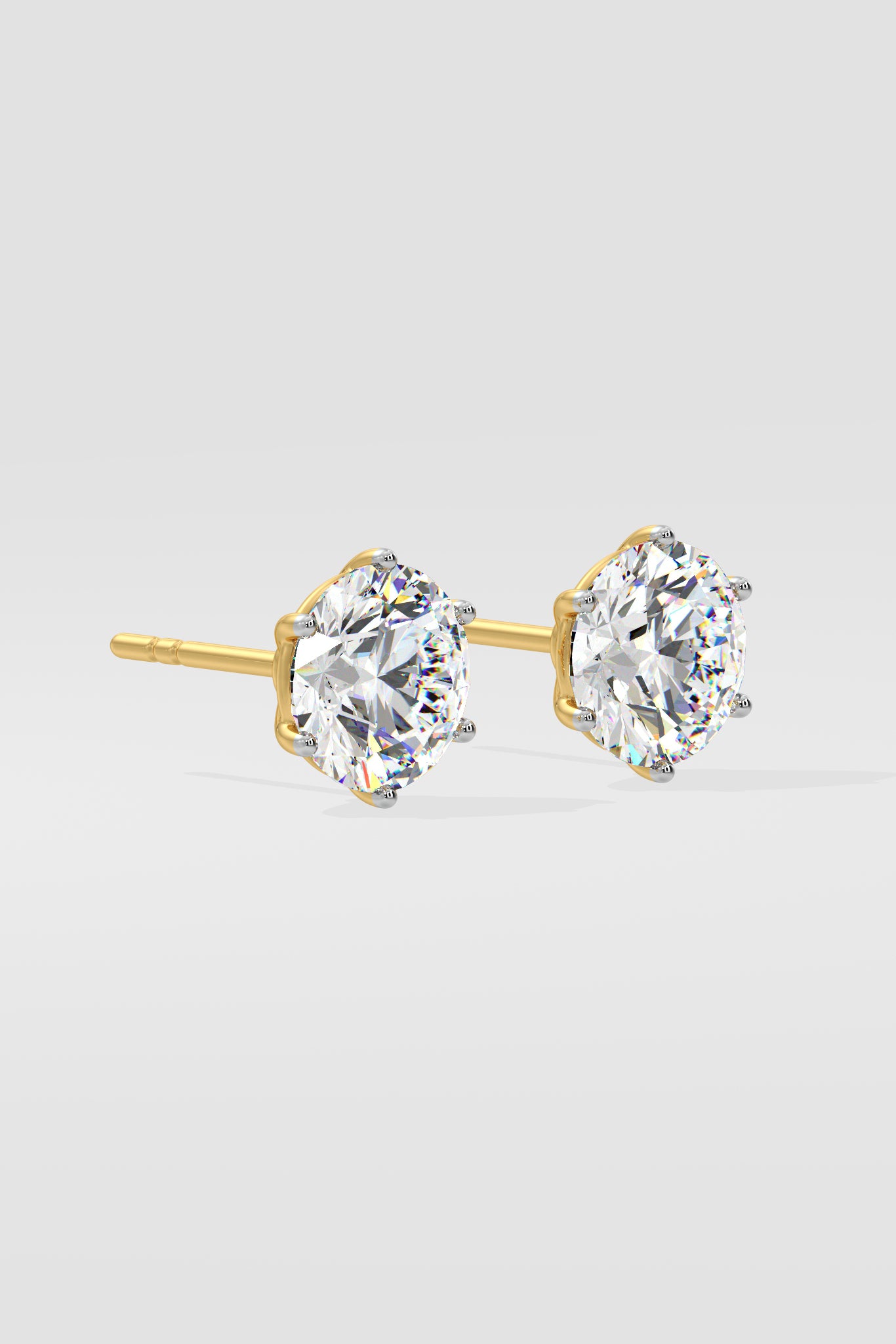 2 ct Solitaire Studs