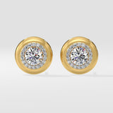 1 Ct Gold Rim Studs