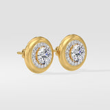 1 Ct Gold Rim Studs