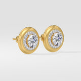 1 Ct Gold Rim Studs
