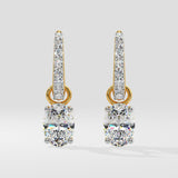 2 Ct Oval Drop Hoops