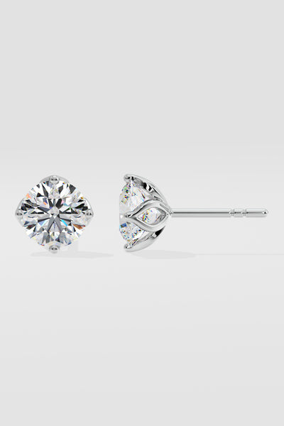 5 ct Lotus Solitaire Studs