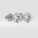 5 Ct Lotus Solitaire Studs