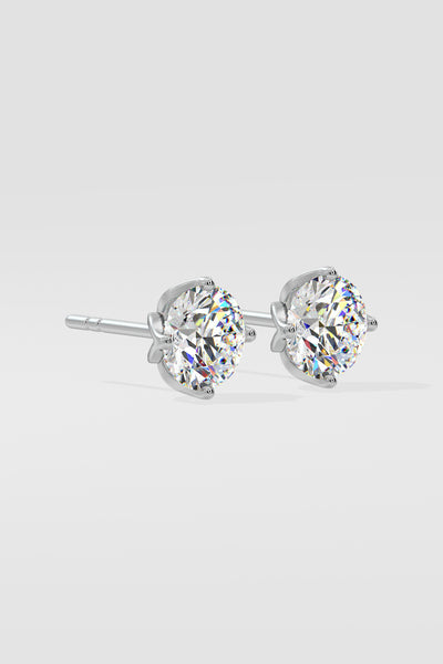 5 ct Lotus Solitaire Studs