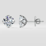 5 Ct Lotus Solitaire Studs