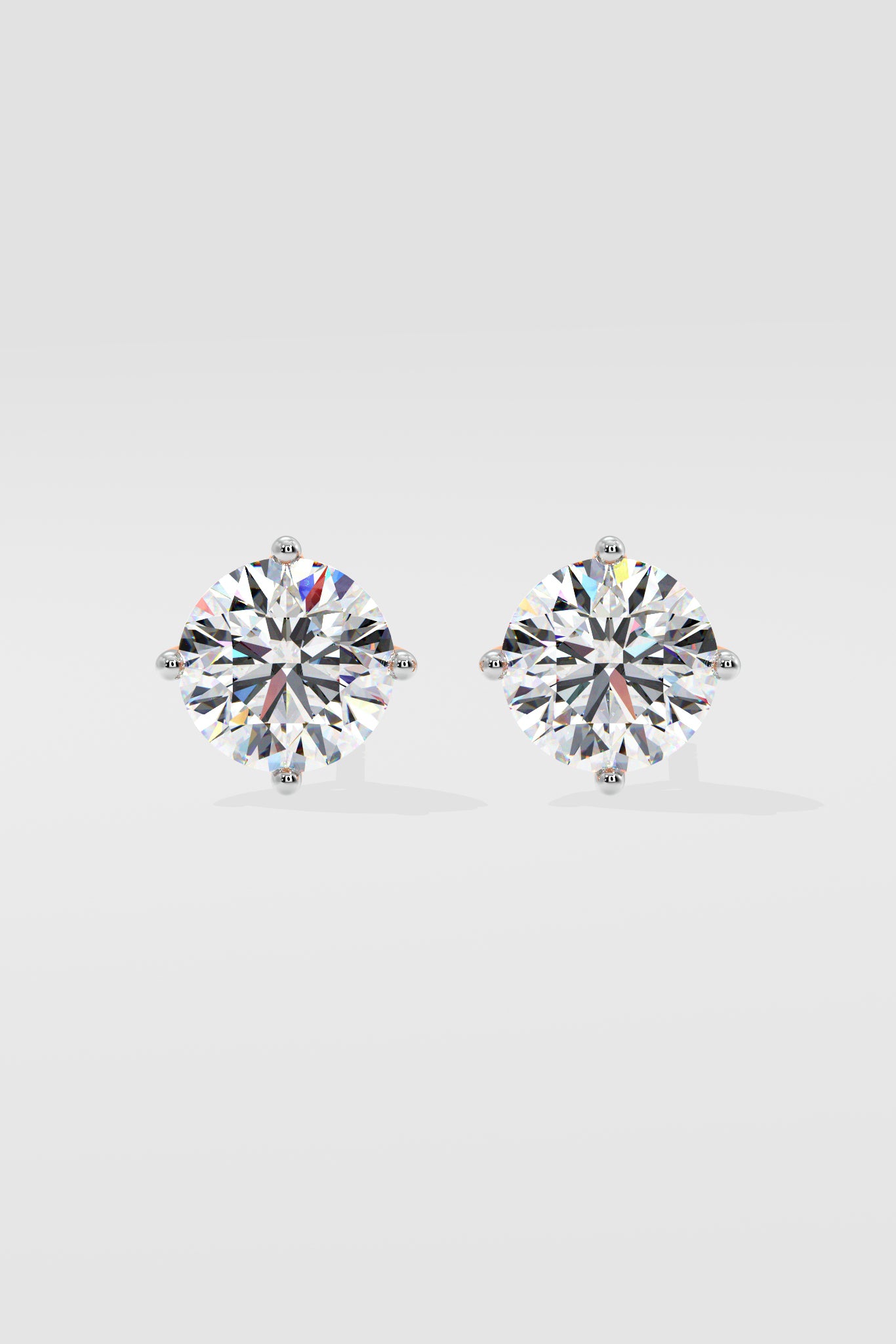 3 ct Conical Solitaire Studs