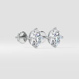3 Ct Conical Solitaire Studs