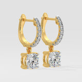 2 Ct Cushion Danglers