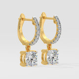 2 Ct Cushion Danglers
