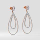 2 Ct Halo Loop Earrings