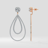 2 Ct Halo Loop Earrings