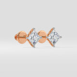 1.5 ct Princess Studs