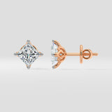 1.5 ct Princess Studs