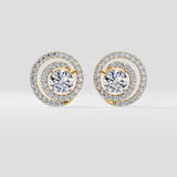 1 Ct Loop Halo Earrings