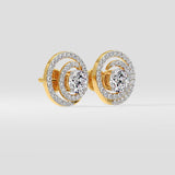 1 Ct Loop Halo Earrings