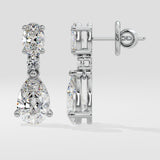 2 ct Pear Solitaire Drop Earrings