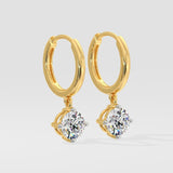 2 Ct Diamond Drop Hoops