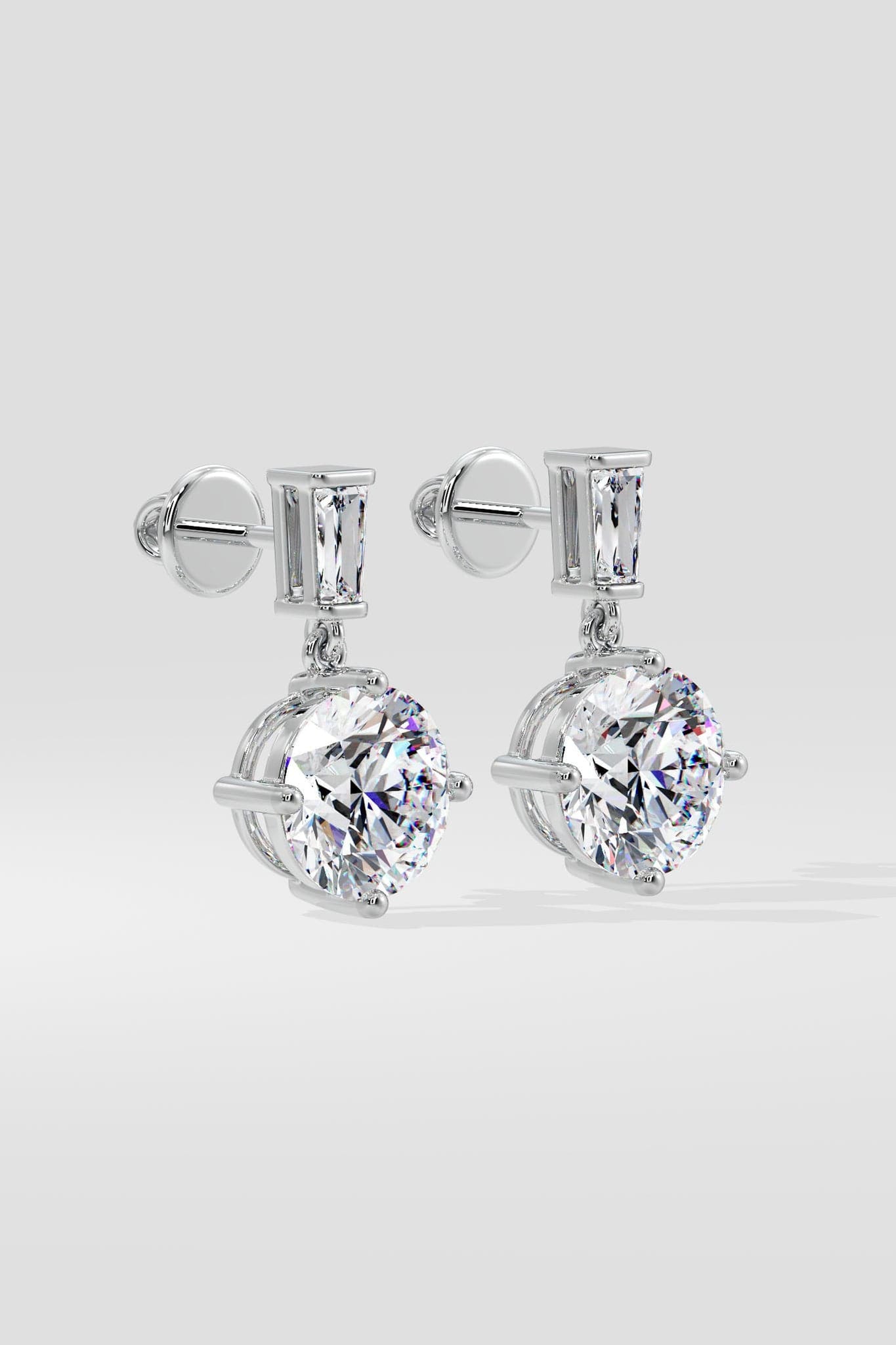 Double Solitaire Designs Of Solitaire Earrings Solitaire Earrings