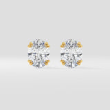 2 Ct Oval Dual Prong Studs