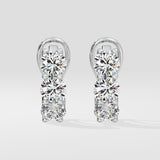 3 Stone Diamond Huggies