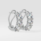 3 Stone Diamond Huggies