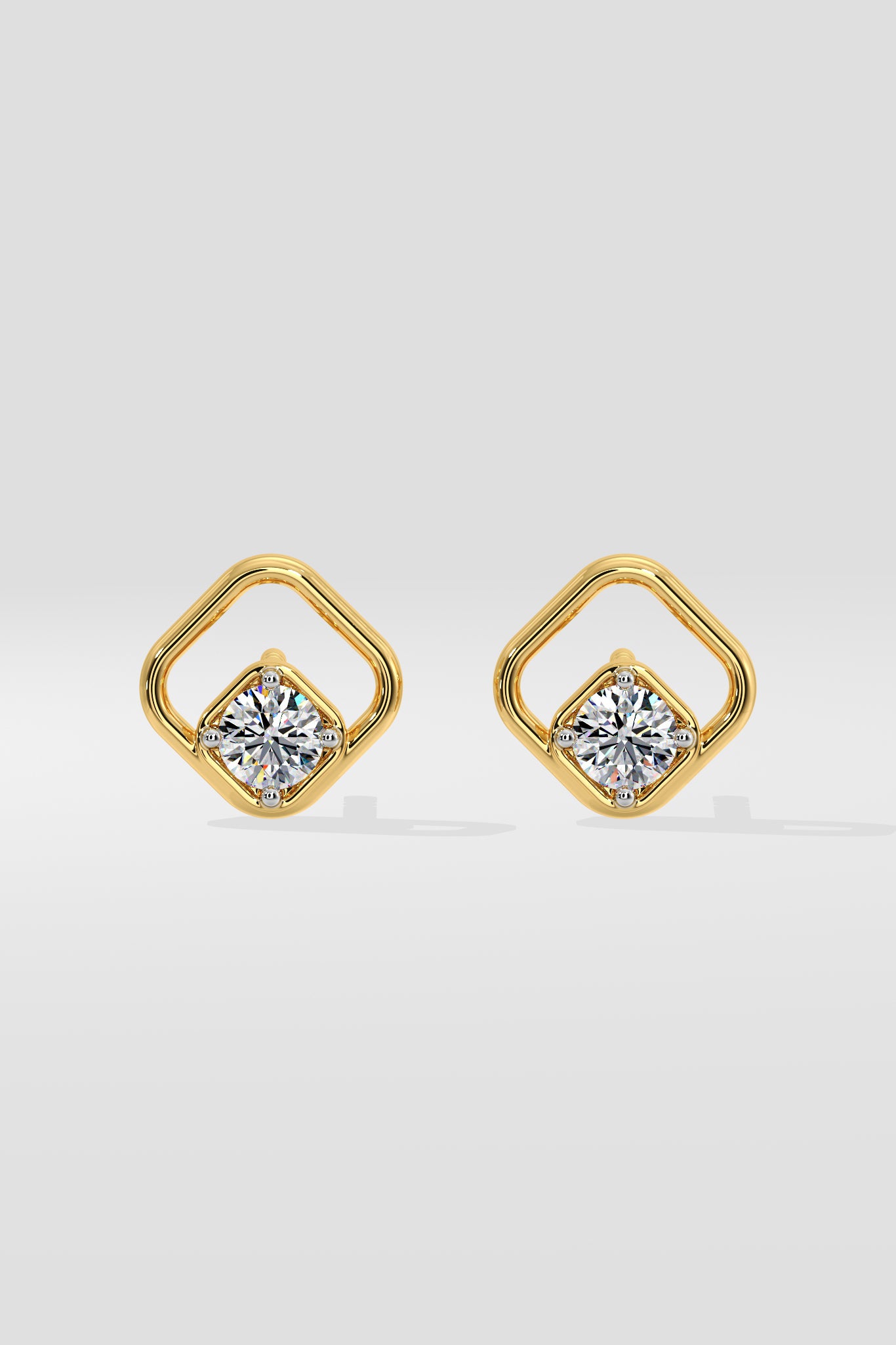 Brim Solitaire Earrings