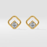 Brim Solitaire Earrings