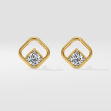 Brim Solitaire Earrings